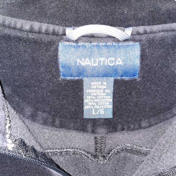Men's Vintage Nautica Velour Track Suit Top - Picture 3 of 4